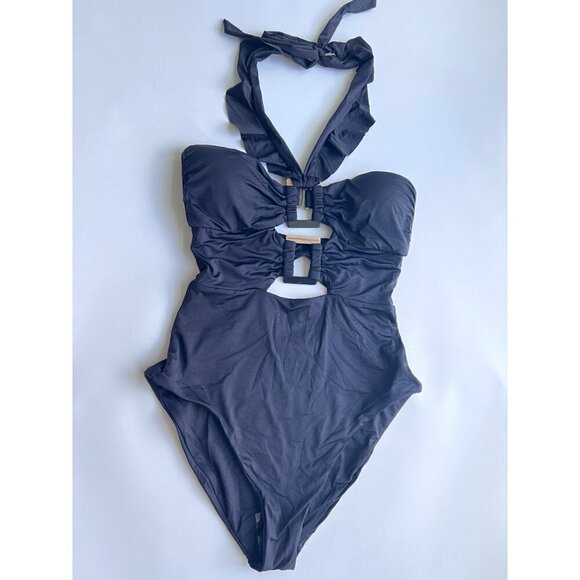 SOLUNA Maillot black One Piece Swimsuit size small - Picture 1 of 3